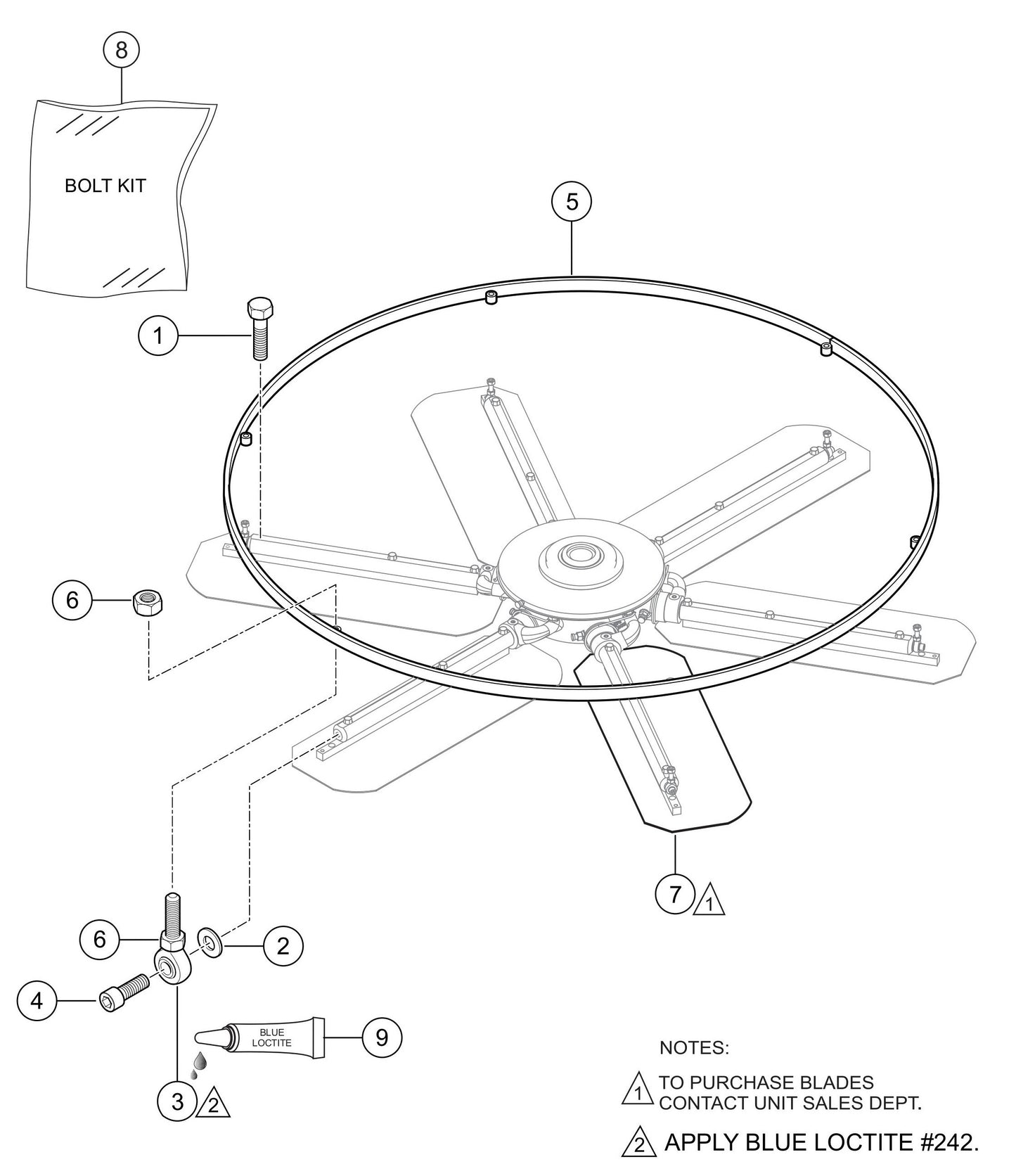 HTXG6DF SN PD2003218 And Above Stabilizer Assembly Parts