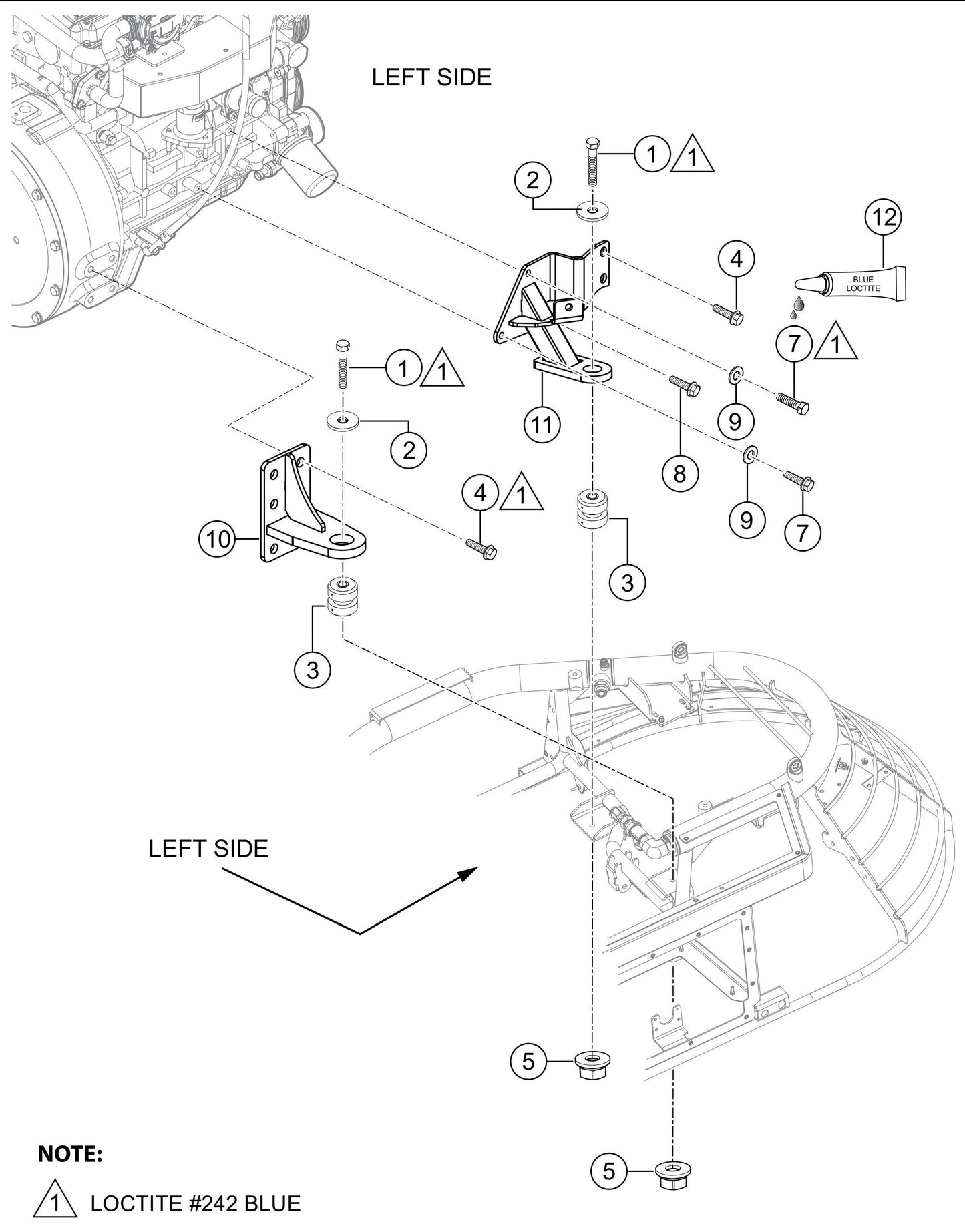 HTXG6DF SN PD2003218 And Above Engine Mounting Assembly (Left) Parts
