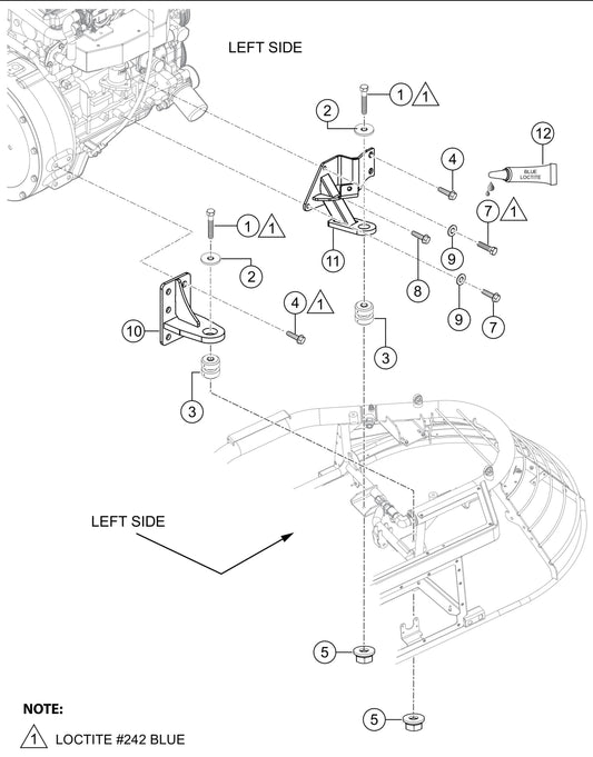 HTXG6DF SN PD2003218 And Above Engine Mounting Assembly (Left) Parts