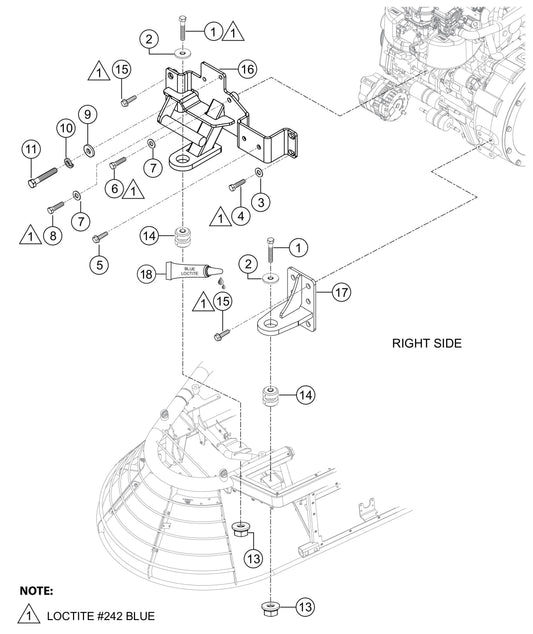 HTXG6DF SN PD2003218 And Above Engine Mounting Assembly (Right) Parts