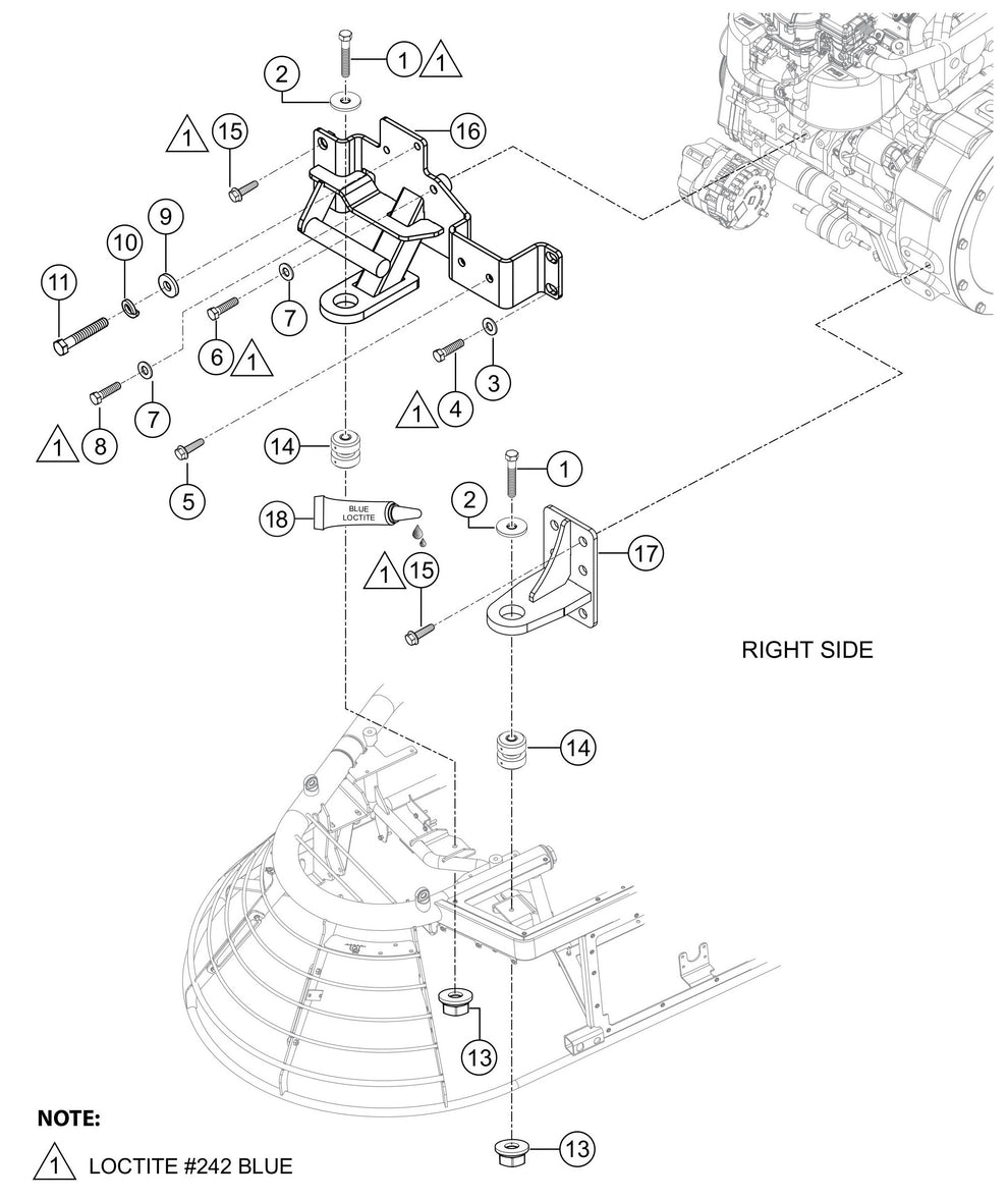 HTXG6DF SN PD2003218 And Above Engine Mounting Assembly (Right) Parts