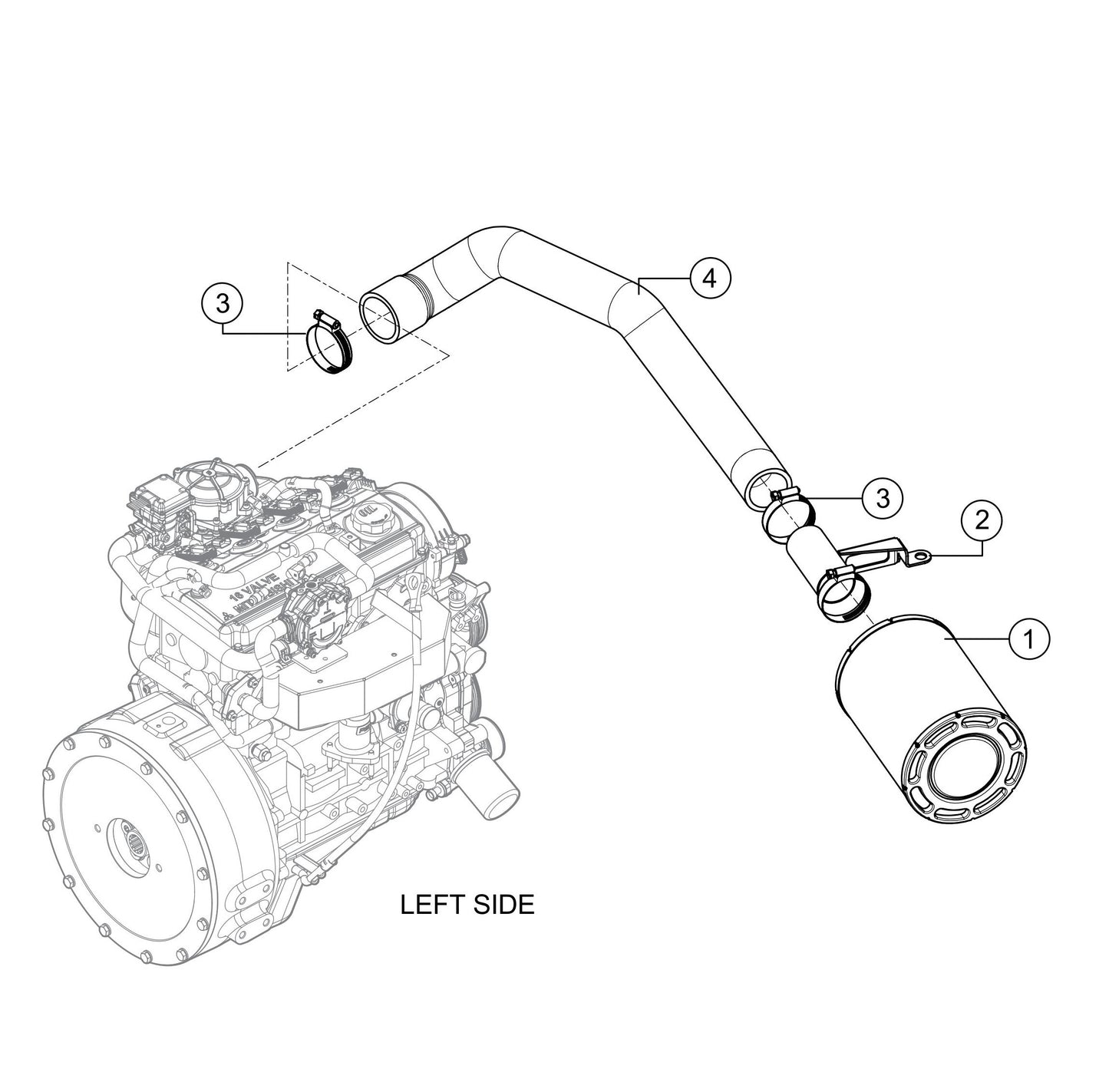 HTXG6DF SN PD2003218 And Above Air Cleaner Assembly Parts