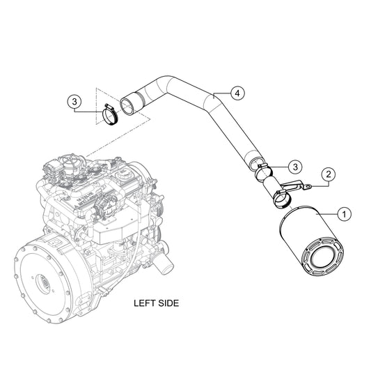HTXG6DF SN PD2003218 And Above Air Cleaner Assembly Parts