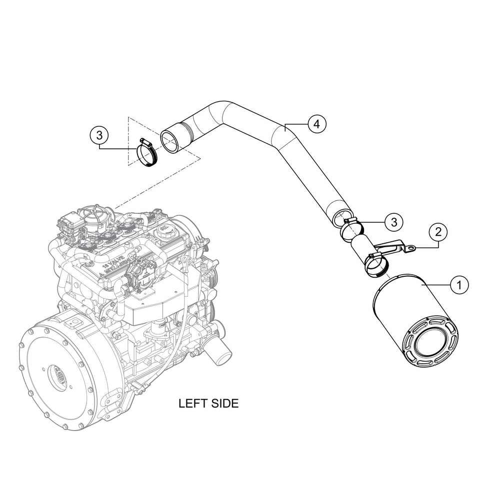 HTXG6DF SN PD2003218 And Above Air Cleaner Assembly Parts