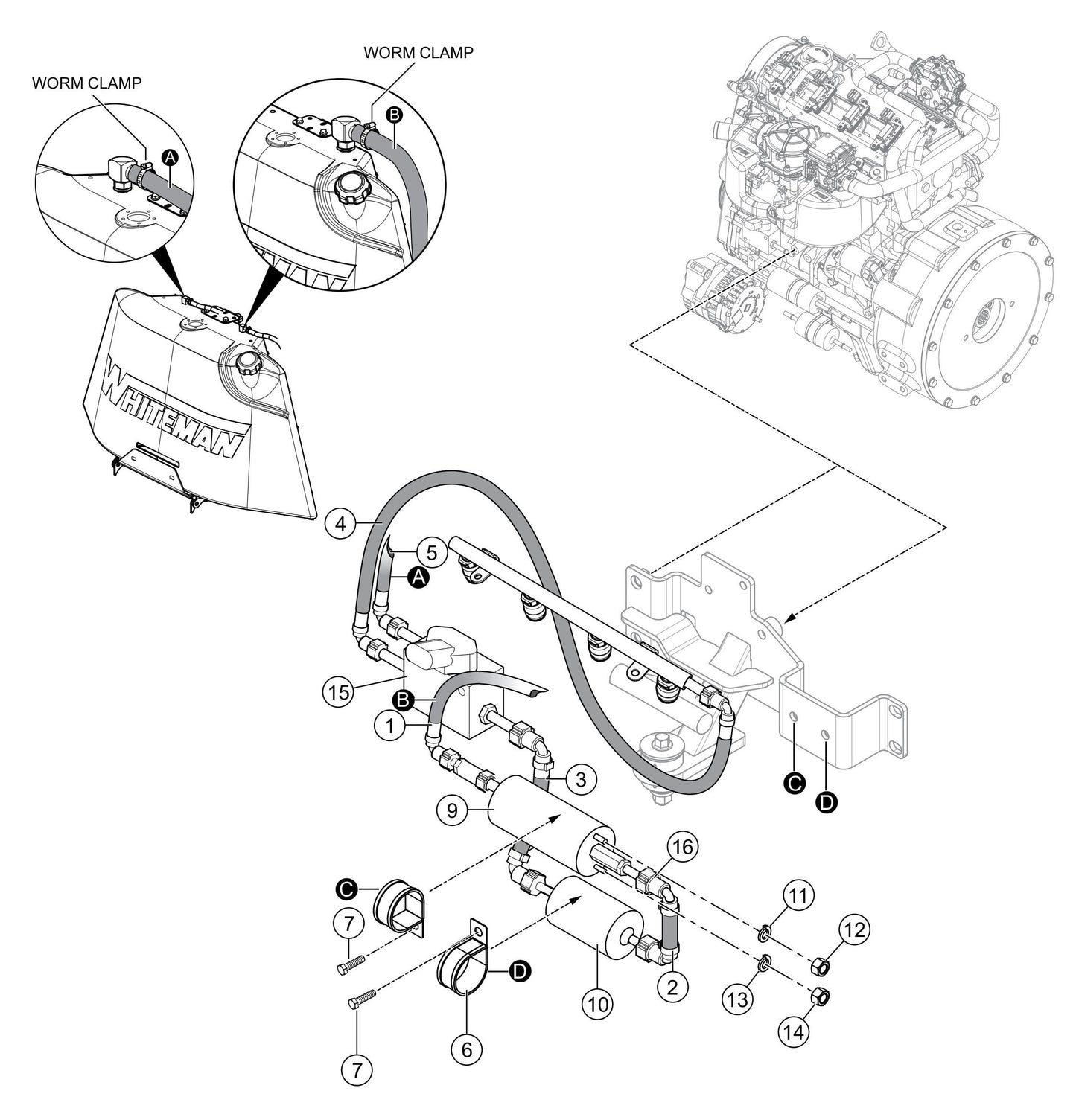 HTXG6DF SN PD2003218 And Above Fuel Pump And Fuel Filter Assembly Parts