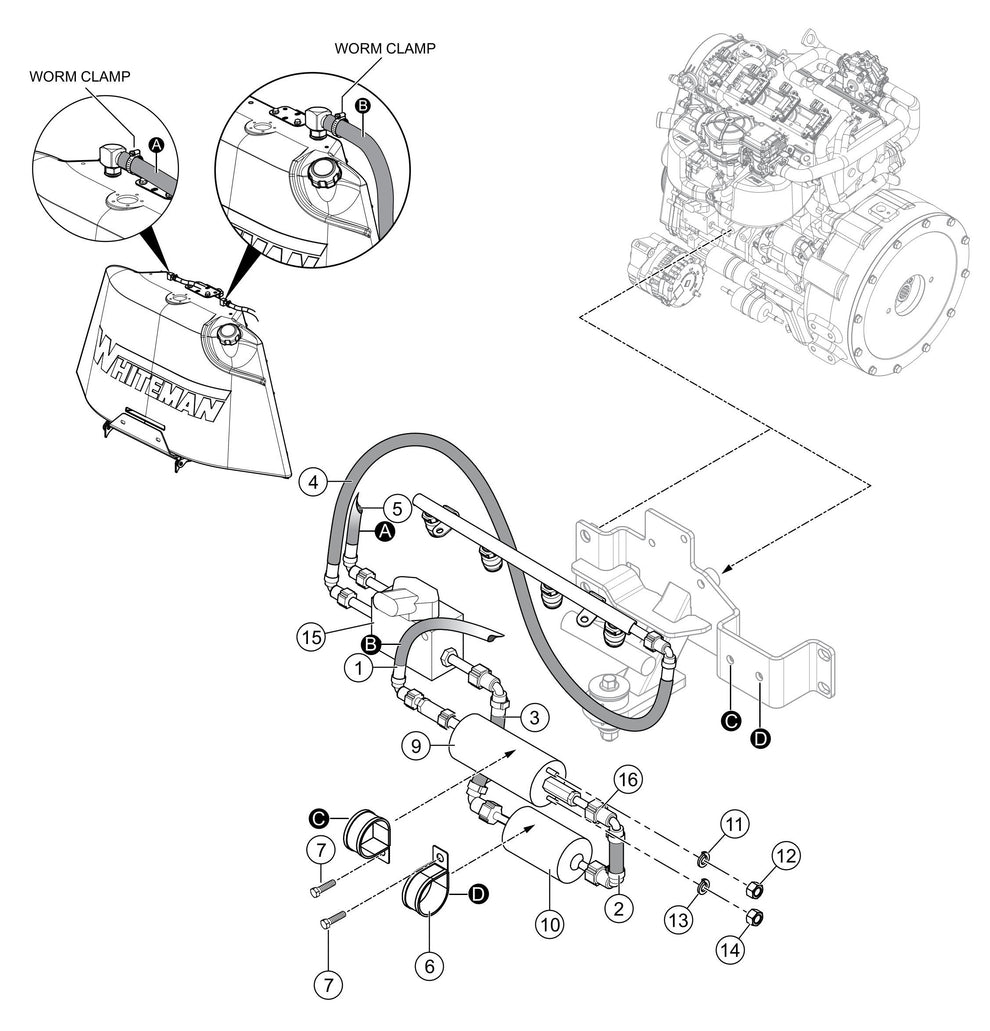 HTXG6DF SN PD2003218 And Above Fuel Pump And Fuel Filter Assembly Parts