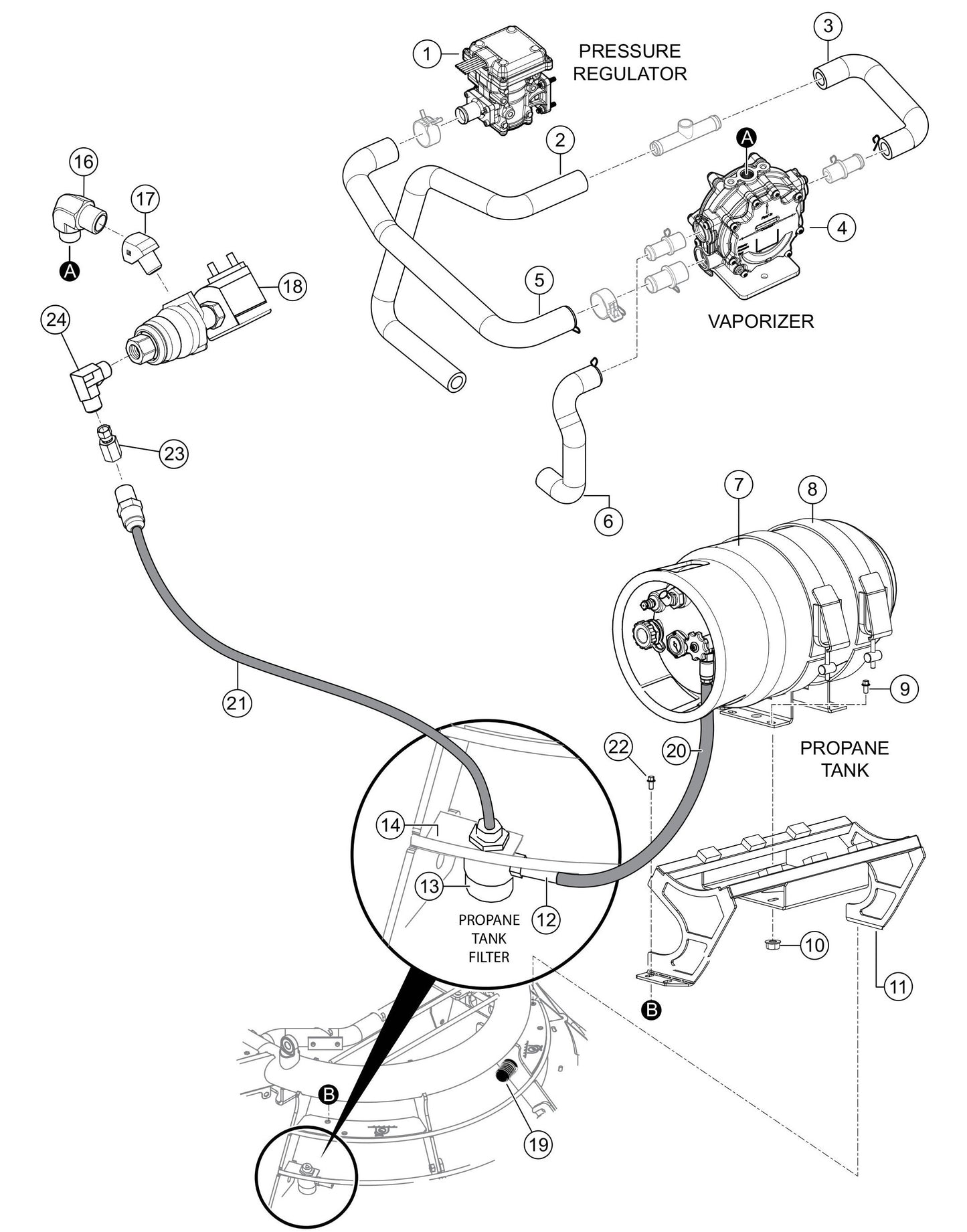 HTXG6DF SN PD2003218 And Above LPG Fuel Components Assembly Parts