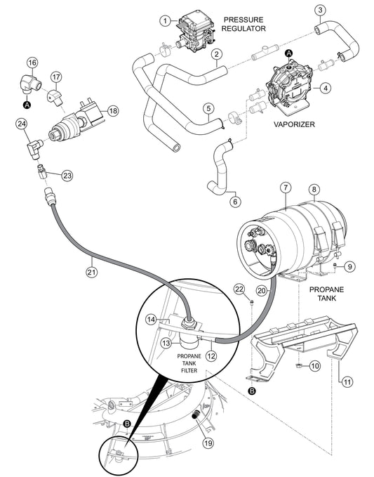 HTXG6DF SN PD2003218 And Above LPG Fuel Components Assembly Parts