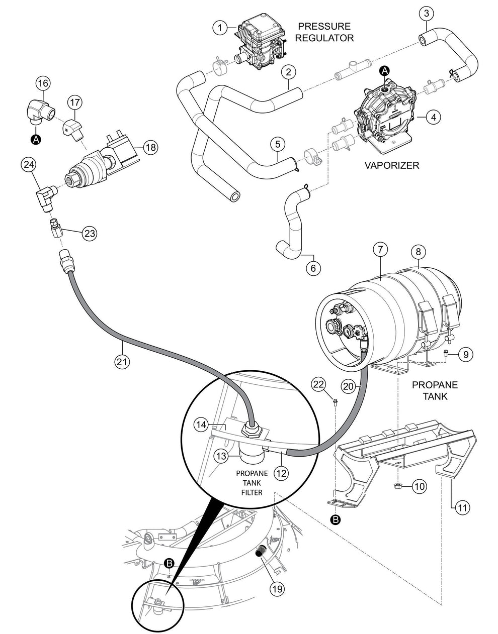 HTXG6DF SN PD2003218 And Above LPG Fuel Components Assembly Parts