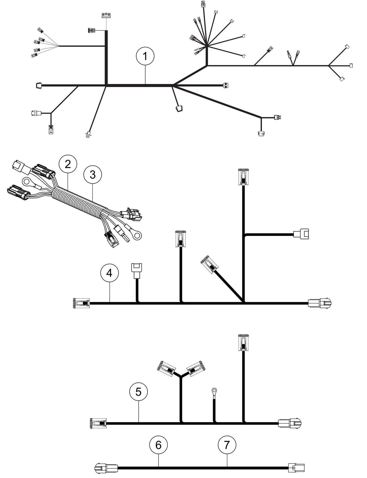HTXG6DF SN PD2003218 And Above Harness Assembly Parts