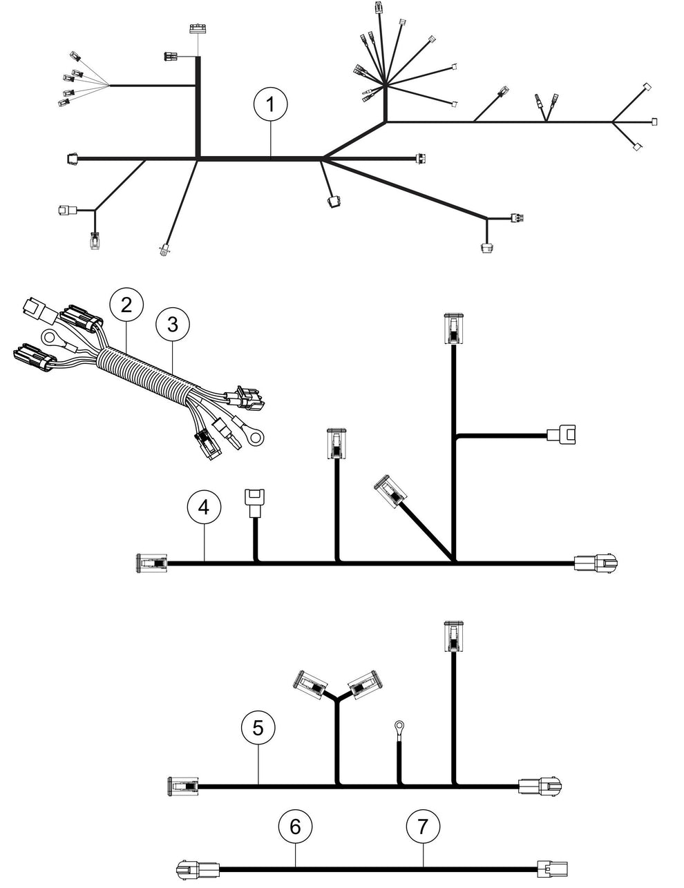 HTXG6DF SN PD2003218 And Above Harness Assembly Parts