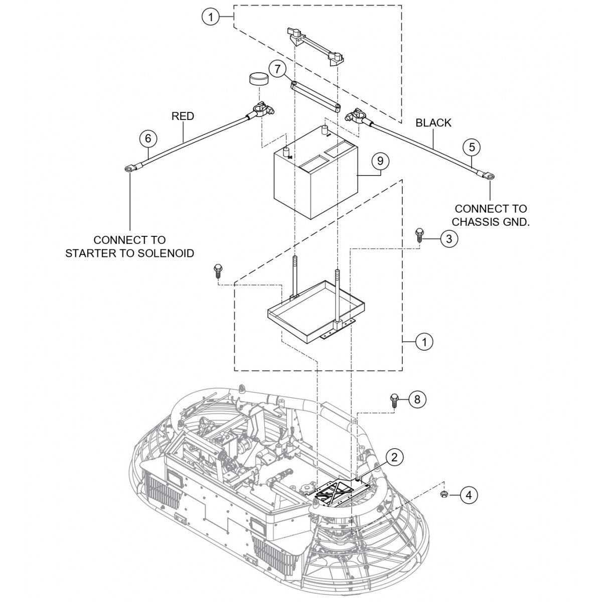 HTXG6DF SN PB2003172 And Below — Battery Assembly Parts By Multiquip Whiteman