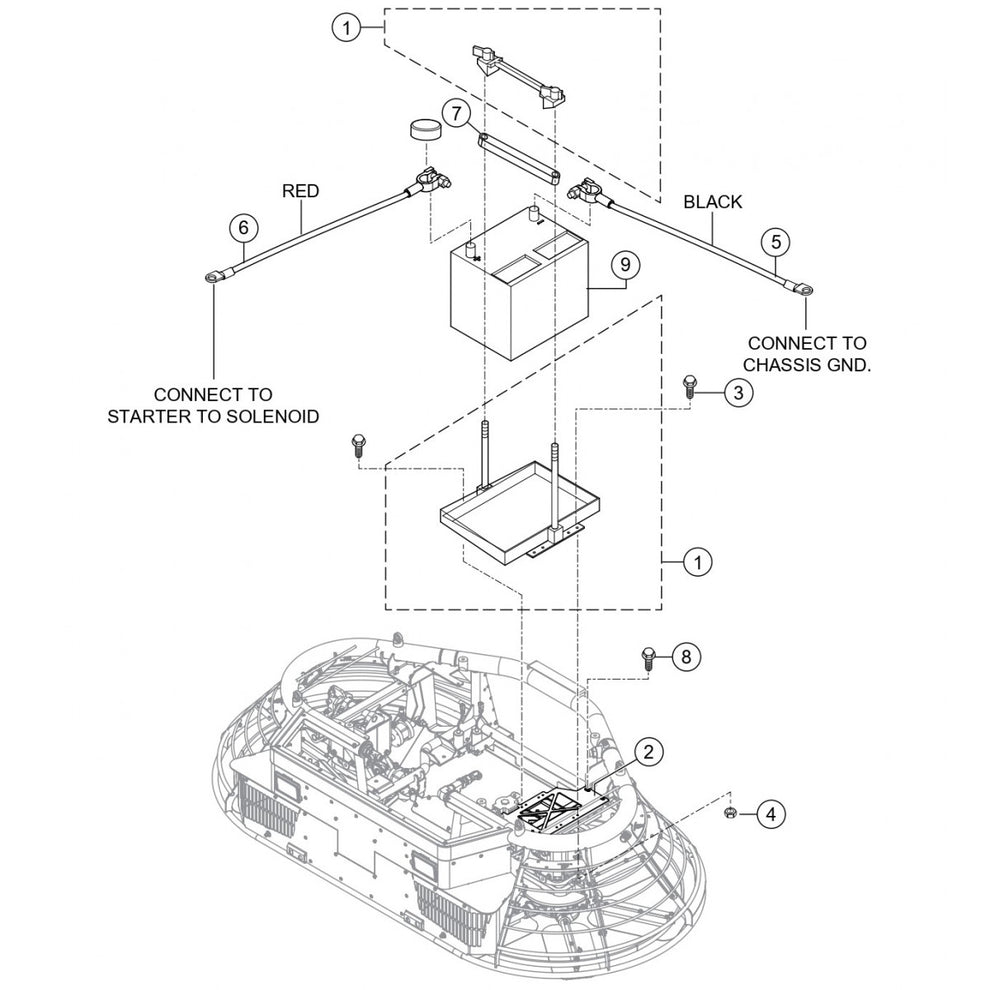 HTXG6DF SN PB2003172 And Below — Battery Assembly Parts By Multiquip Whiteman