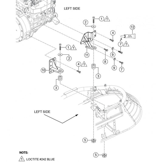 HTXG6DF SN PB2003172 And Below — Engine Mounting Assembly (Left) Parts By Multiquip Whiteman