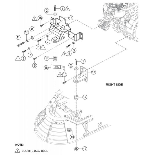 HTXG6DF SN PB2003172 And Below — Engine Mounting Assembly (Right) Parts By Multiquip Whiteman