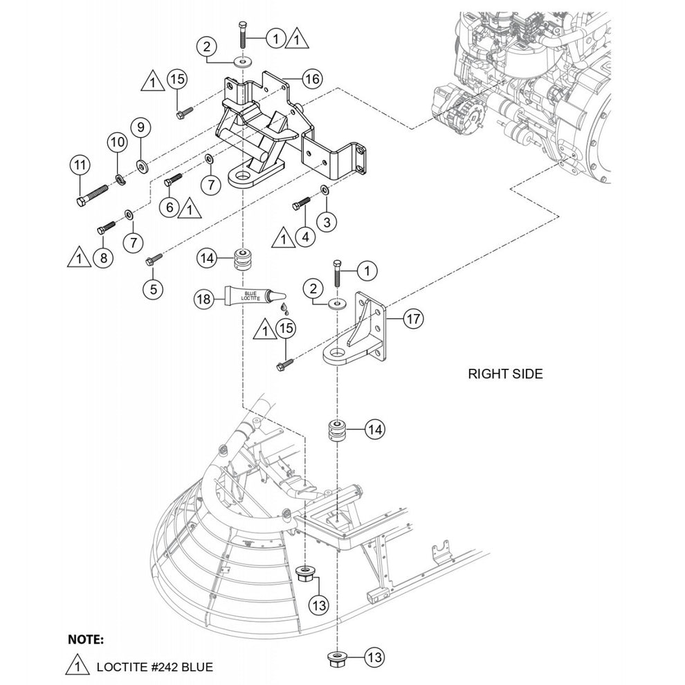HTXG6DF SN PB2003172 And Below — Engine Mounting Assembly (Right) Parts By Multiquip Whiteman