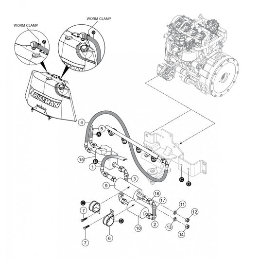 HTXG6DF SN PB2003172 And Below — Fuel Pump And Filter Assembly Parts By Multiquip Whiteman