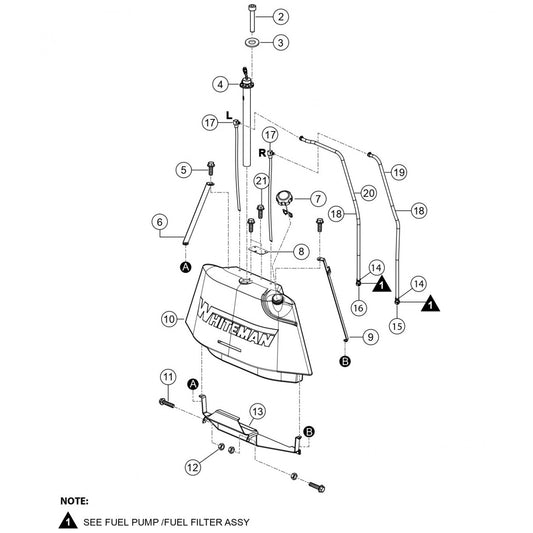 HTXG6DF SN PB2003172 And Below — Fuel System Assembly Parts By Multiquip Whiteman
