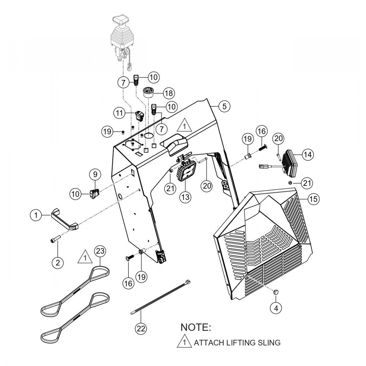 HTXG6DF SN PB2003172 And Below — Left Frame Console Assembly Parts