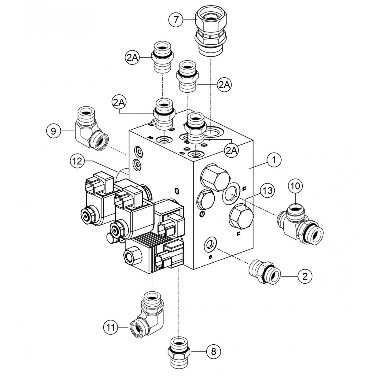 HTXG6DF SN PB2003172 And Below — Pitch Block Assembly (Fittings) Parts By Multiquip Whiteman