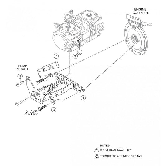 HTXG6DF SN PB2003172 And Below — Pump Mounting Bracket Assembly Parts By Multiquip Whiteman