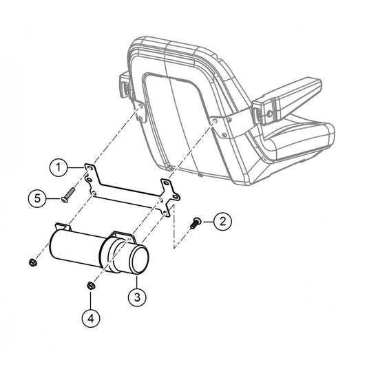 HTXG6DF SN PB2003172 And Below — Seat Frame - Document Holder Assembly Parts By Multiquip Whiteman