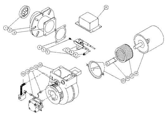 HU-1002-0M12 Burner Assembly Parts by Mi-T-M