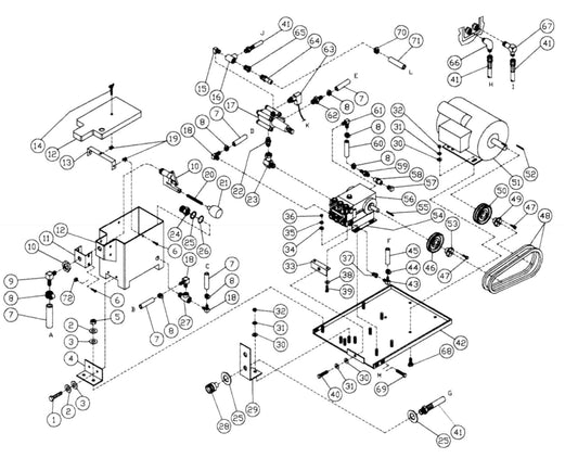 HU-2004-0M11, HU-3004-0M11, HU-3004-0M31 Motor//Pump Assembly Parts by Mi-T-M
