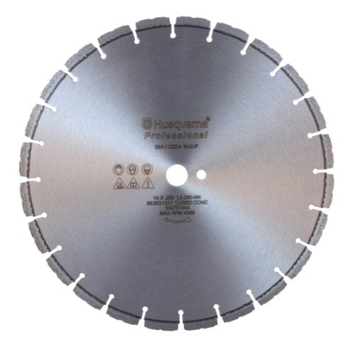 14" X .500 Husqvarna 542751007 Traffic Loop Blade w/ 1" DP L3 Concrete