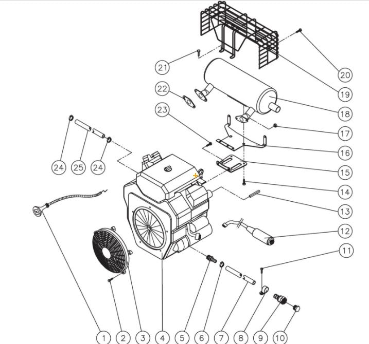 HVS-3505-0K6G, HVS-4004-0K6A Engine Assembly  Parts by Mi-T-M