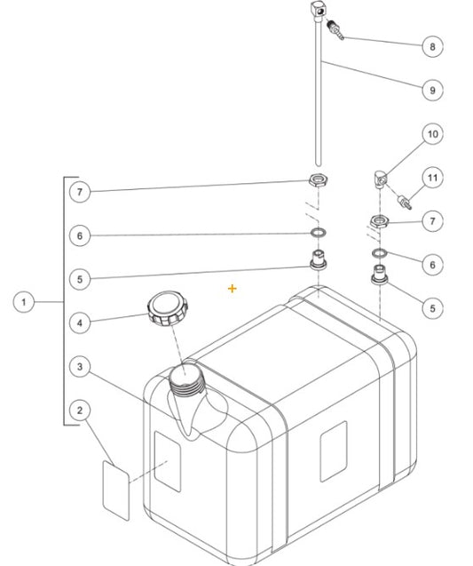 HVS-3006-0B7G, HVS-3006-0R7G, HVS-3008-0B7G, HVS-3505-0B7G, HVS-4005-0B7G Diesel Fuel Tank Assembly Parts by Mi-T-M