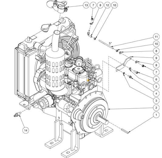 HVS-3006-0B7G, HVS-3505-0B7G, HVS-4005-0B7G Engine Assembly  Parts by Mi-T-M