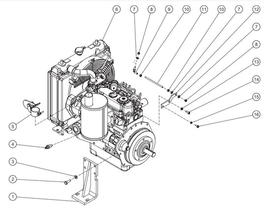 HVS-3008-0B7G Engine Assembly  Parts by Mi-T-M