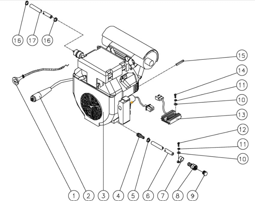HVS-3505-0H6G, HVS-4004-0H6A Engine Assembly  Parts by Mi-T-M