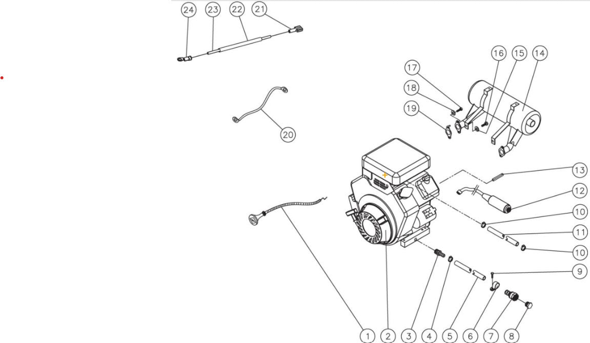 HVS-3505-0V6G, HVS-4004-0V6A Engine Assembly  Parts by Mi-T-M