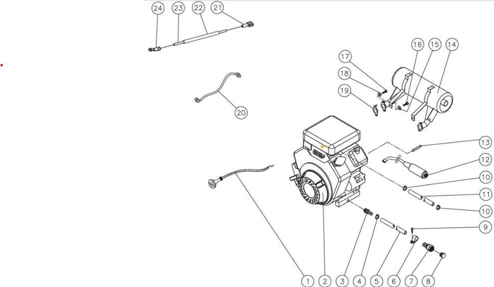 HVS-3505-0V6G, HVS-4004-0V6A Engine Assembly  Parts by Mi-T-M