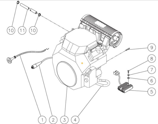 HVS-3505-1H6G, HVS-3506-1H6G Engine Assembly  Parts by Mi-T-M