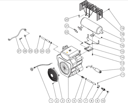 HVS-3506-0K6G Engine Assembly  Parts by Mi-T-M