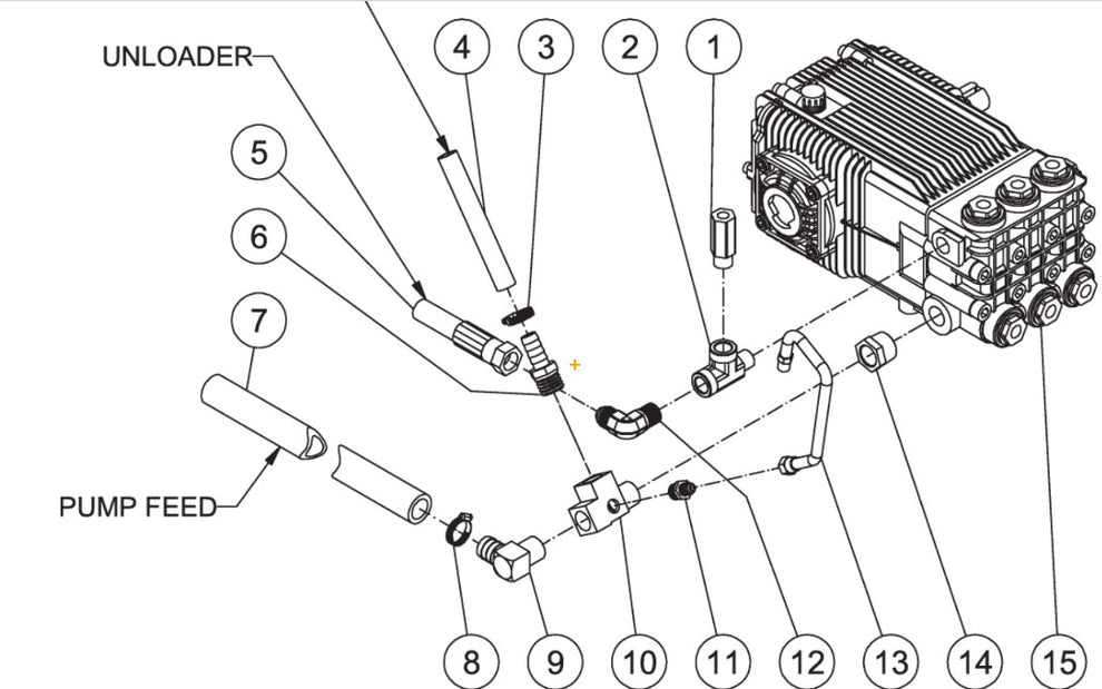 HVS-4005-0B7G Pump Plumbing Assembly  Parts by Mi-T-M