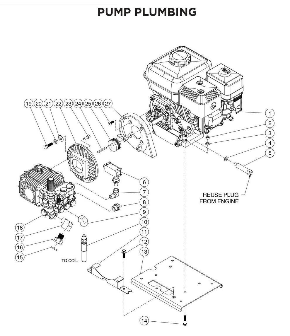 BE HW2765HAD Pump Plumbing Assembly Parts by BE Power Equipment