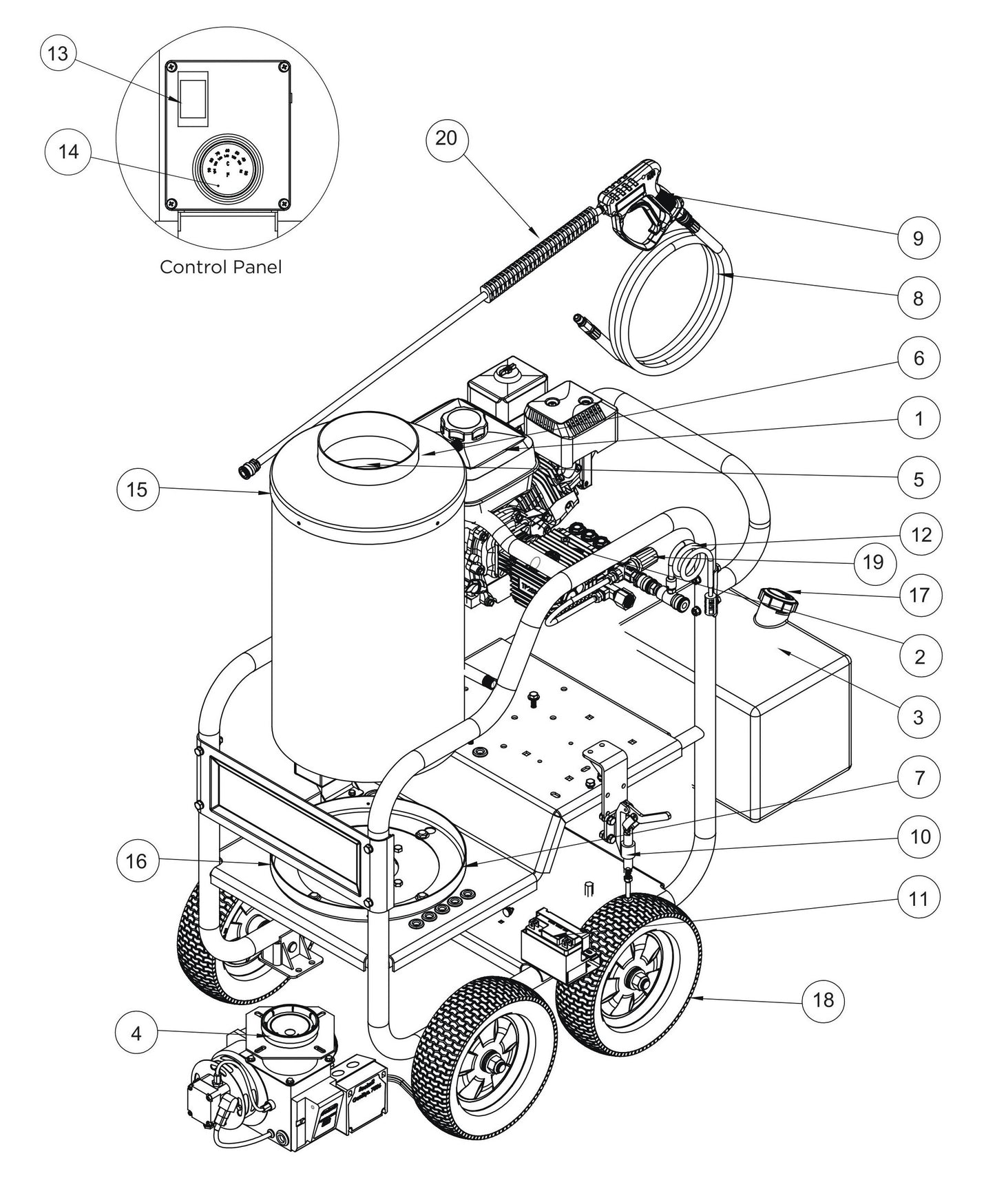 BE HW2765VA Pressure Washer Assembly Parts by BE Power Equipment