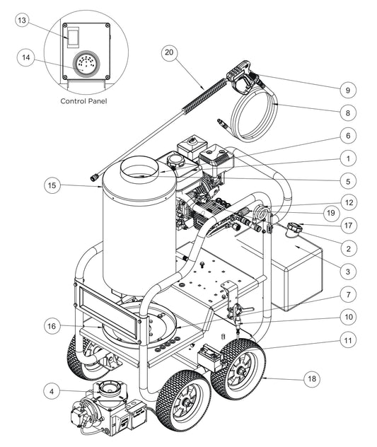 BE HW2765VA Pressure Washer Assembly Parts by BE Power Equipment