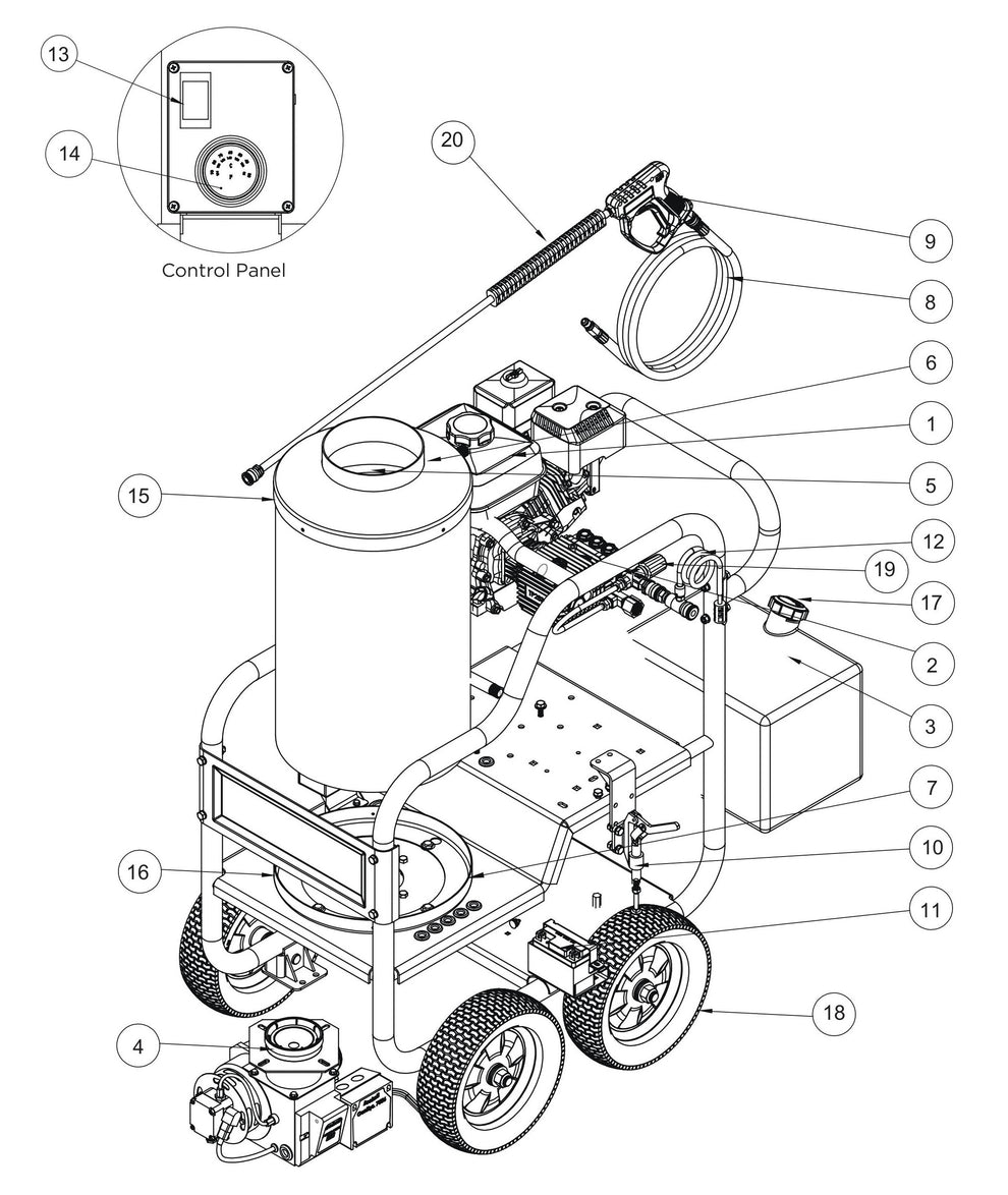 BE HW2765VA Pressure Washer Assembly Parts by BE Power Equipment