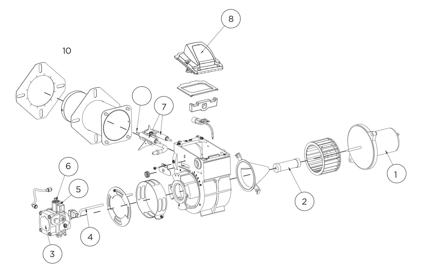 BE HW4214VA Pressure Washer ADC Beckett Burner Assembly Parts by BE Power Equipment
