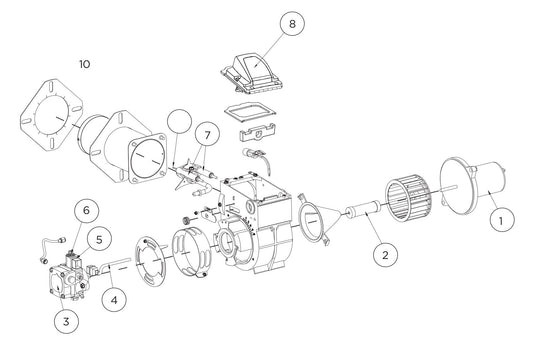 BE HW4214VA Pressure Washer ADC Beckett Burner Assembly Parts by BE Power Equipment