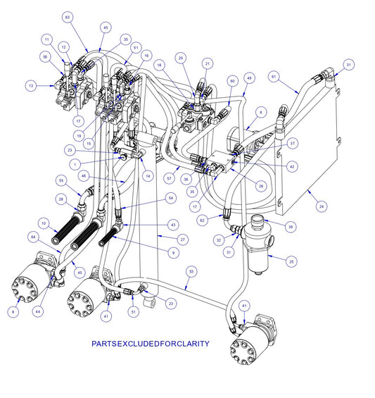 TRTP150B Triple Roller Tube Pavers Hydraulic Assembly Parts -3 by Allen Engineering
