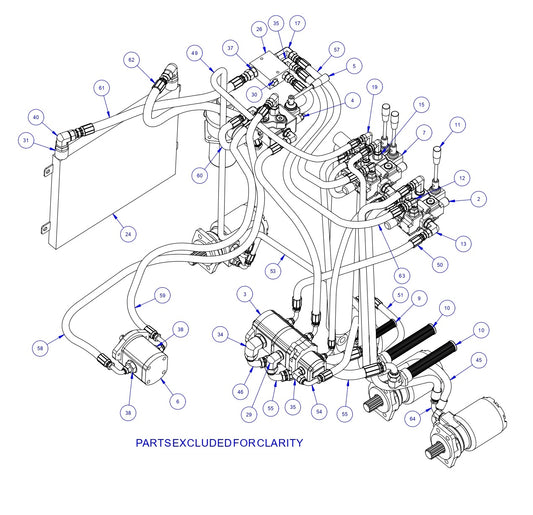 TRTP150B Triple Roller Tube Pavers Hydraulic Assembly Parts -4  by Allen Engineering