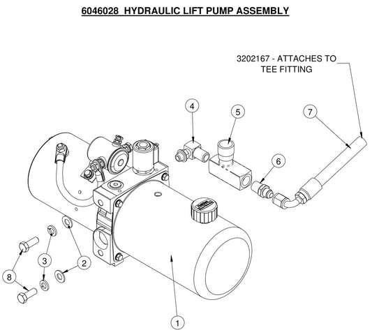 CC7874XL Hydraulic Lift Pump Assembly
