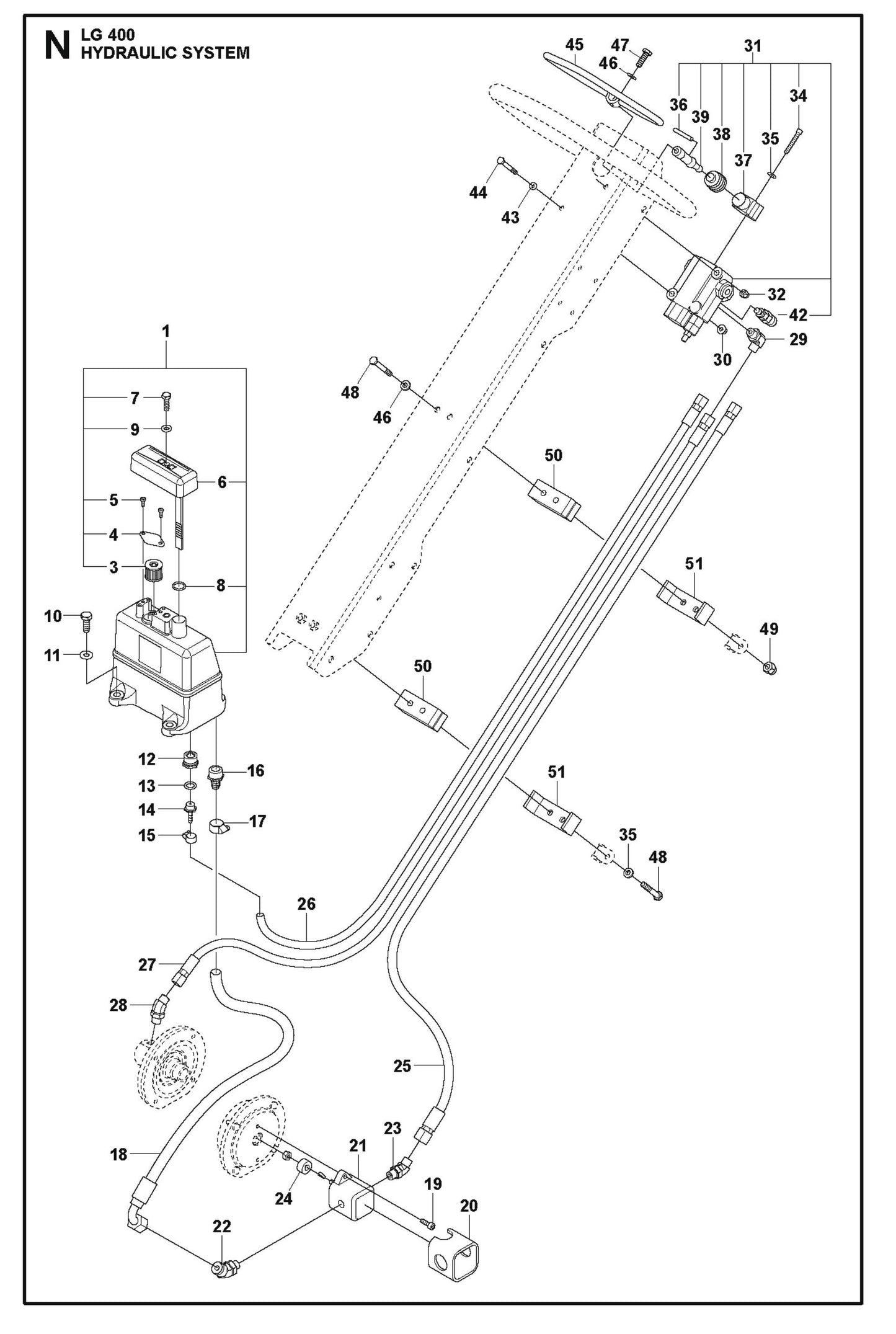Hydraulic System Parts For LG 400 Petrol By Husqvarna