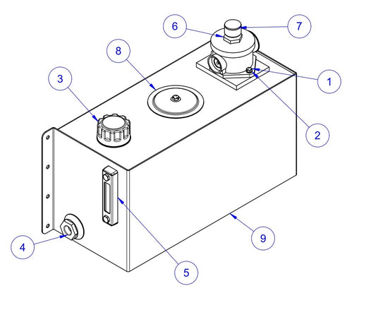 VLP2424 Hydraulic Tank Assembly Parts by Allen Engineering